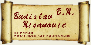 Budislav Mišanović vizit kartica